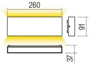 Redo 90389 - LED Applique da esterno KAMAL LED/15W/230V 3000K IP54 marrone