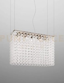 Giogali sospensione re1 bianco e bronzo opaco 10 luci attacco e27 i...