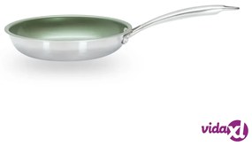 Just Vegan Padella ECO CeraVegan 20 cm in Acciaio Inossidabile Verde