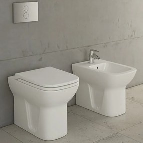 Coppia sanitari scarico a pavimento VITRA S20 bianco lucido WC: P 54 x L 36 x H 40 cm, bidet: P 54 x L 36 x H 40 cm
