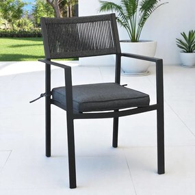 CONGA - poltrona impilabile con struttura in alluminio bianca, taupe o antracite