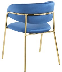 Sedia Moniel Golden Velluto - Blu