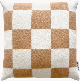 Copricuscino in lana con motivo a quadri Level Up