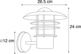 Lampada da parete da esterno vintage rame IP44 - Prato