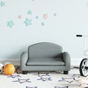 Divano Per Bambini Grigio Chiaro 50x40x30 Cm İn Tessuto /