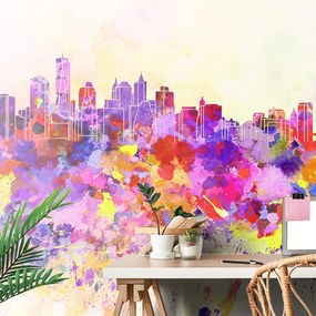 Carta da parati – New York in stile acquerello