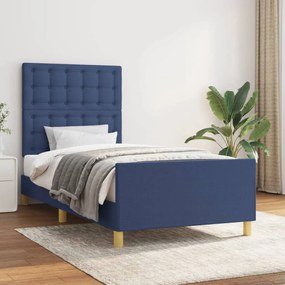 Giroletto Senza Materasso Blu 100x200 Cm İn Tessuto /