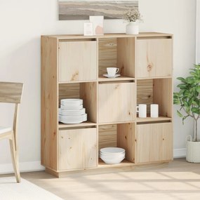 Credenza 110,5x35x117 Cm İn Legno Massello Di Pino /
