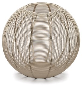 Kave Home - Portacandele rotondo Amer in metallo beige