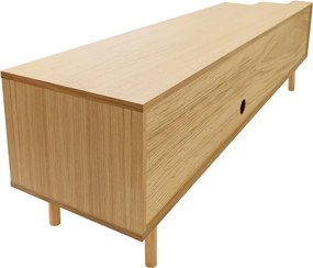 Mobile TV di colore naturale con effetto rovere 189x50x44 cm Shift – Woodman