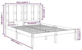 Giroletto Miele in Legno Massello 120x190 cm Small Double