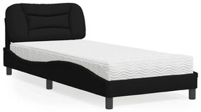 Letto Con Materasso Nero 80x200 Cm İn Tessuto /