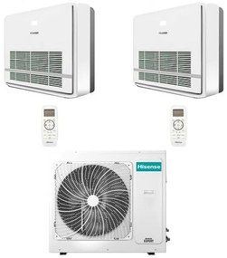 Hisense - Climatizzatore Condizionatore Console Serie Turbo R32 Dual Split Inverter 12000 + 12000 btu con u.e. 3AMW72U4RJC novitá Classe a++/a+