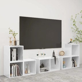 Set Mobili TV 6 pz Bianco in Truciolato