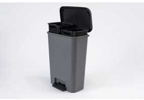 Contenitore in plastica per rifiuti differenziati/pedali 23+23 l Compatta - Curver