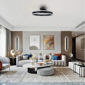 Lampadario a plafone LED dimmerabile LED/86W/230V 3000-6500K nero + telecomando