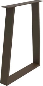 Gamba per mobili trapezoidale STEELMI Trap in acciaio bronzo opaco L 60 x P 8 x H 71 cm