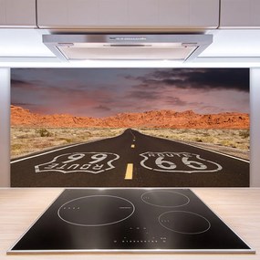 Rivestimento parete cucina Autostrada, strada del deserto 100x50 cm