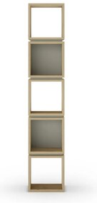 Libreria in rovere decorato in colore verde-naturale 32x167 cm Lofty - Marckeric