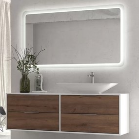 Specchio led 120x80 cm con cornice illuminante modello KA1200 - KAMALU