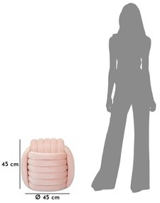 Poggiapiedi in velluto rosa chiaro Softy - Mauro Ferretti