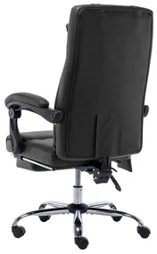 Sedia da ufficio massaggiante nera in similpelle