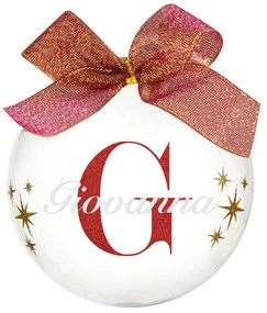 Pallina natale con nome Giovanna 10cm