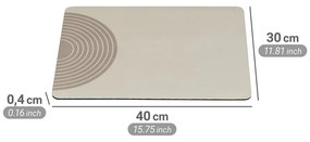 Tappetino scolapiatti beige in gomma 40x30 cm Dima – Wenko