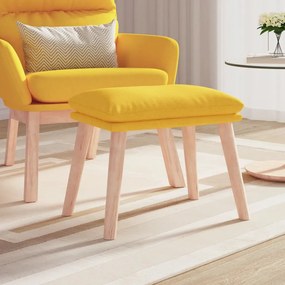 Poggiapiedi Giallo Senape 45x29,5x35 Cm İn Tessuto /