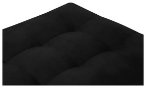 Poggiapiedi in velluto nero Santo - Milo Casa