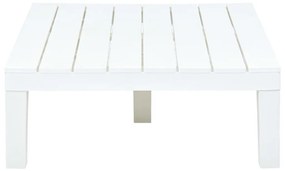 Tavolo da giardino bianco 78x78x31 cm in plastica