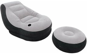 INTEX 68564 Lounge Poltrona Pouf Gonfiabile Divano Poggia Piedi Sofa Divanetto