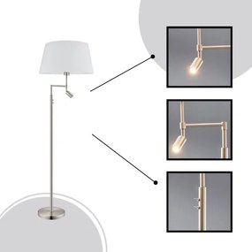 Eglo 94946 - Lampada da terra SANTANDER 1xE27/60W + LED/2,1W