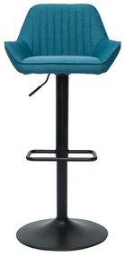 Sgabelli da bar regolabili design in tessuto blu anatra (set di 2) RONNIE