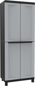 Armadio alto Twist Black 2680 TERRY STORAGE in polipropilene, grigio L 68 x H 170 x P 39 cm 2 ante, adatto per esterno riparato