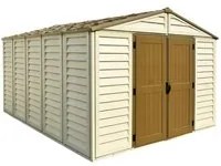 Casetta Box da Giardino 325x398x233 cm in PVC Avorio/Marrone