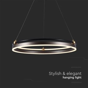 Lampadario LED a sospensione con filo LED/30W/230V 3000K diametro 62 cm marrone
