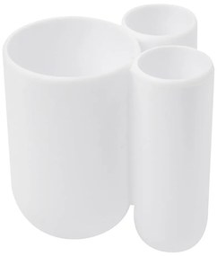 Bicchiere di plastica bianco per spazzolini da denti Touch - Umbra