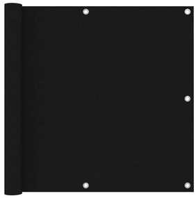 Paravento Da Balcone Nero 90x500 Cm İn Tessuto Oxford /