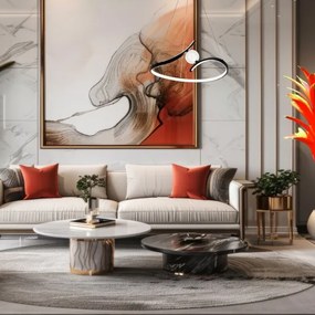 Lampadario LED a sospensione con filo PERLA LED/34W/230V nero