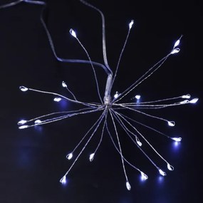 Brilagi - Catena luminosa natalizia LED da esterno 150 LED 5 m IP44 bianco freddo effetto fuochi d'artificio