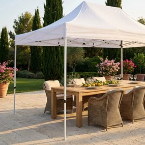 DIADEMA - gazebo pieghevole e richiudibile completo di sacca protettiva in acciaio 3 x 4,5 m