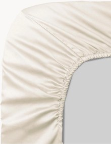 Lenzuolo con angoli boxspring in raso di cotone Ava