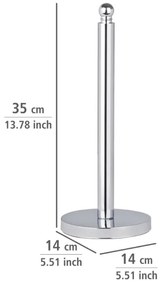 WENKO 16878100 - Portarotolo per carta igienica VITERBO 14x35 cm argento