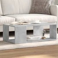 Tavolino Salotto Grigio Cemento 89,5x48x30cm Legno Multistrato 848153