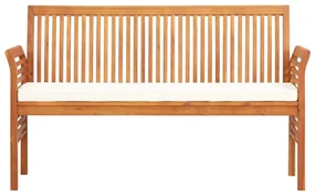 Panca da giardino a 3 posti 150 cm in legno massello di acacia
