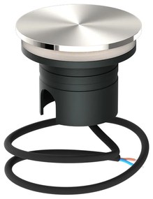 Faro LED interrato da Giardino 6W IP67 24V Luce Radente 360°- Inox Colore Bianco Naturale 4.000K