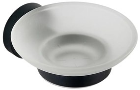 Aqualine - Portasapone a parete SAMBA bianco latte vetro/opaco nero