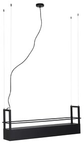 Lampada a sospensione intelligente nera con mensola incl. 4 GU10 Wi-Fi - Cage Rack