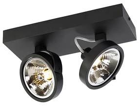 Faretto di design nero orientabile 2 luci - GO